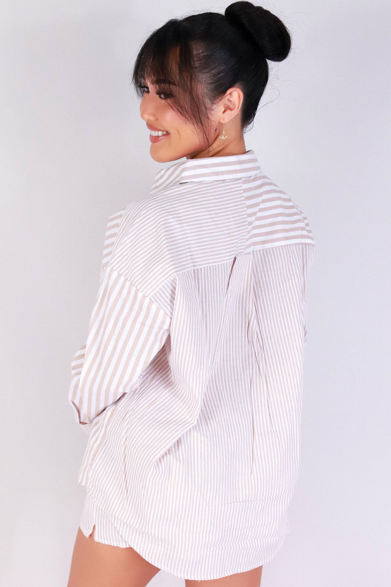 Jeans Warehouse Hawaii - 3/4 & L/S PRINT WOVEN TOPS - NIGHT IN STYLE LONG SLEEVE BUTTON DOWN TOP | By VERY J