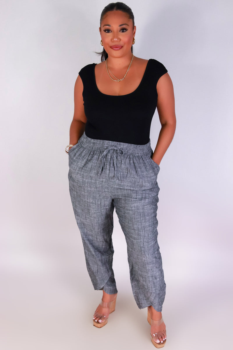 Jeans Warehouse Hawaii - PLUS PLUS WOVEN CASUAL CAPRIS - PETAL WALK CAPRIS | By YMI JEANS