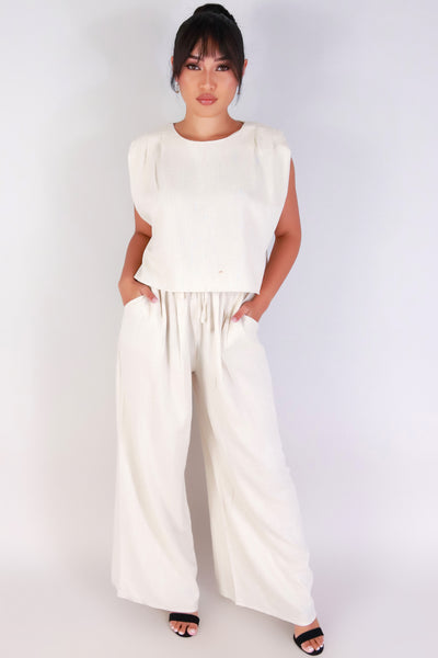 Jeans Warehouse Hawaii - S/L SOLID KNIT TOPS - EFFORTLESSLY LINEN CROP BLOUSE | By VERY J
