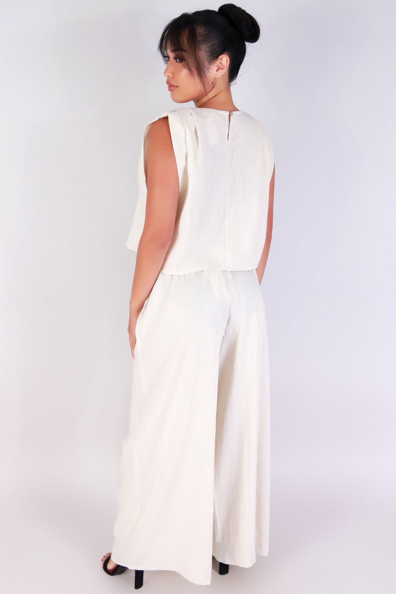 Jeans Warehouse Hawaii - S/L SOLID KNIT TOPS - EFFORTLESSLY LINEN CROP BLOUSE | By VERY J
