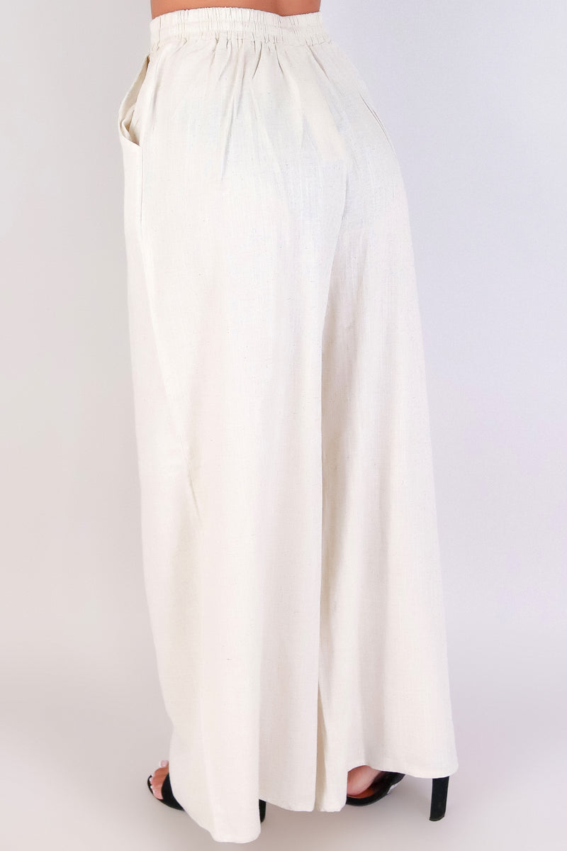 Jeans Warehouse Hawaii - SOLID WOVEN PANTS - EFFORTLESSLY LINEN PANTS | By VERY J