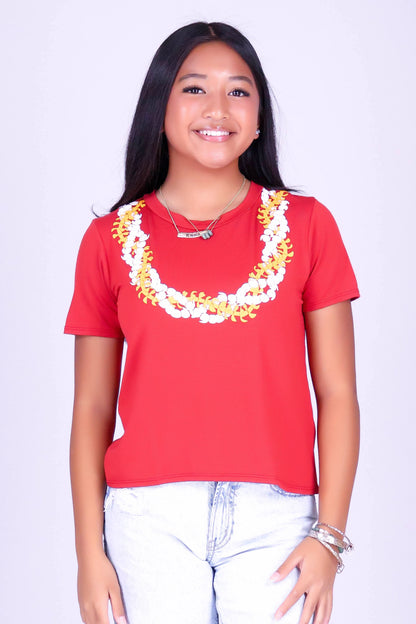 TWISTED PUAKENIKENI PIKAKE LEI TEE | KIDS SIZE 8-16