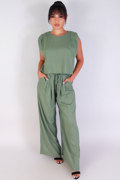 Jeans Warehouse Hawaii - SOLID WOVEN PANTS - EFFORTLESSLY LINEN PANTS | By VERY J