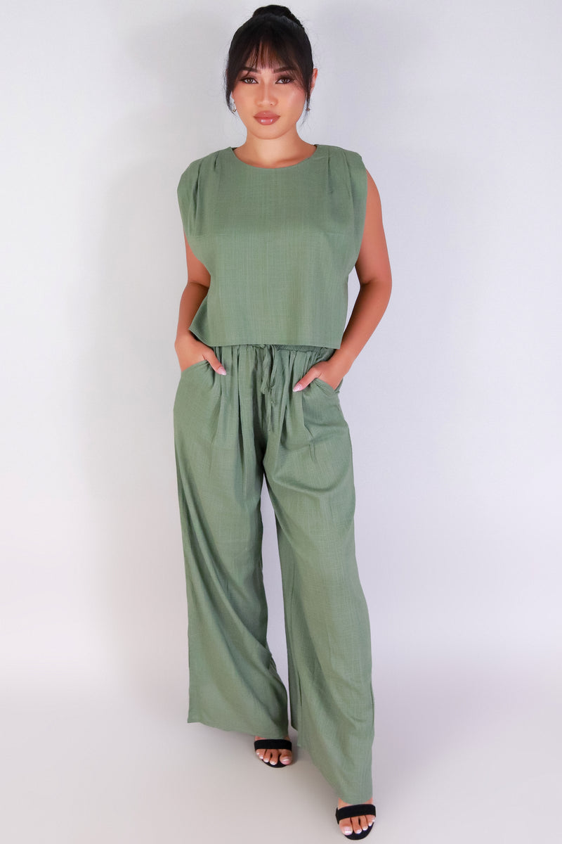 Jeans Warehouse Hawaii - SOLID WOVEN PANTS - EFFORTLESSLY LINEN PANTS | By VERY J