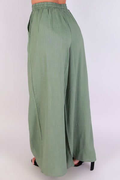 Jeans Warehouse Hawaii - SOLID WOVEN PANTS - EFFORTLESSLY LINEN PANTS | By VERY J