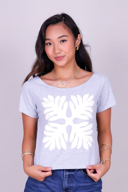 LAUAE QUILT OFF SHOULDER TEE