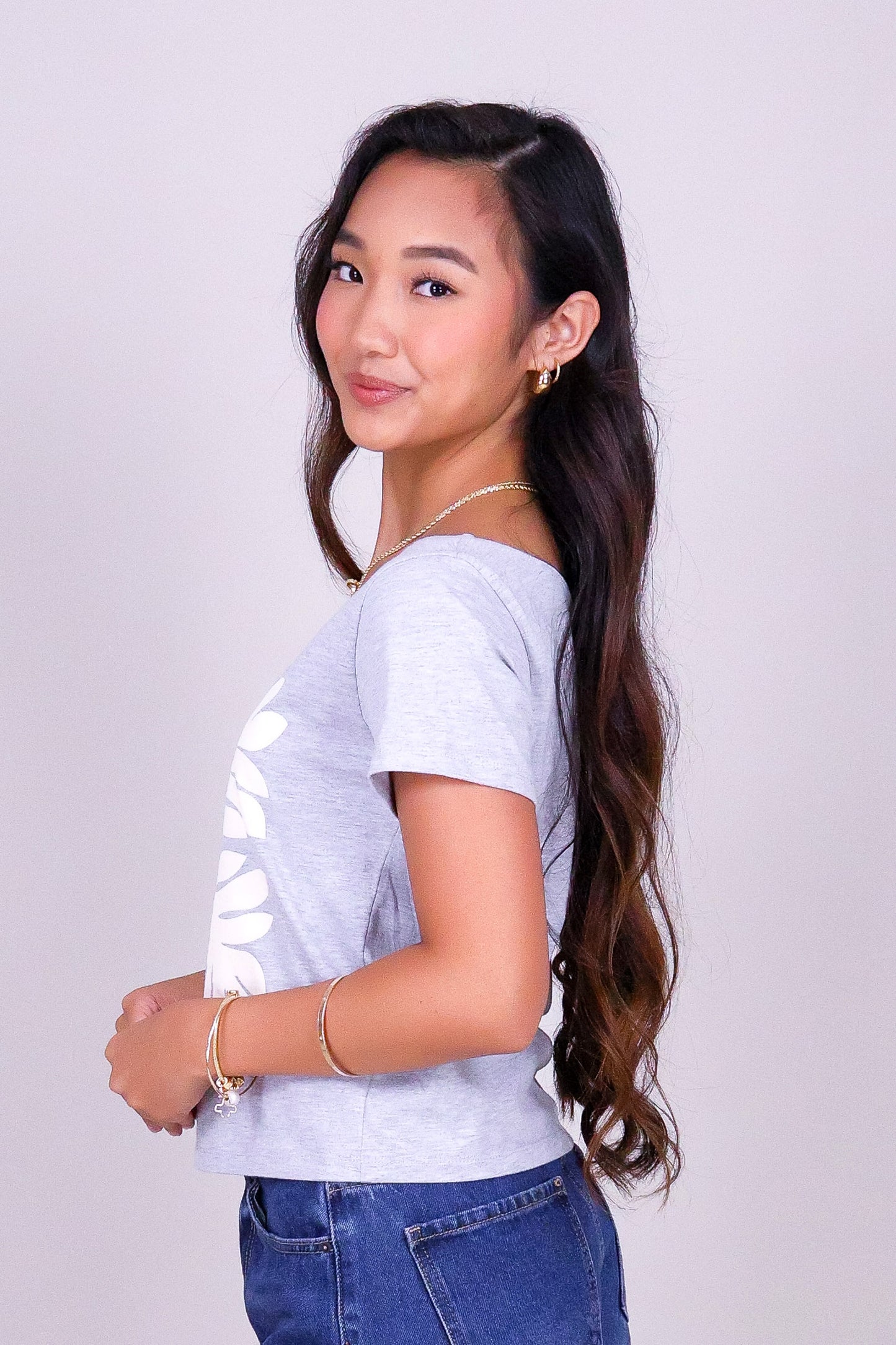 LAUAE QUILT OFF SHOULDER TEE