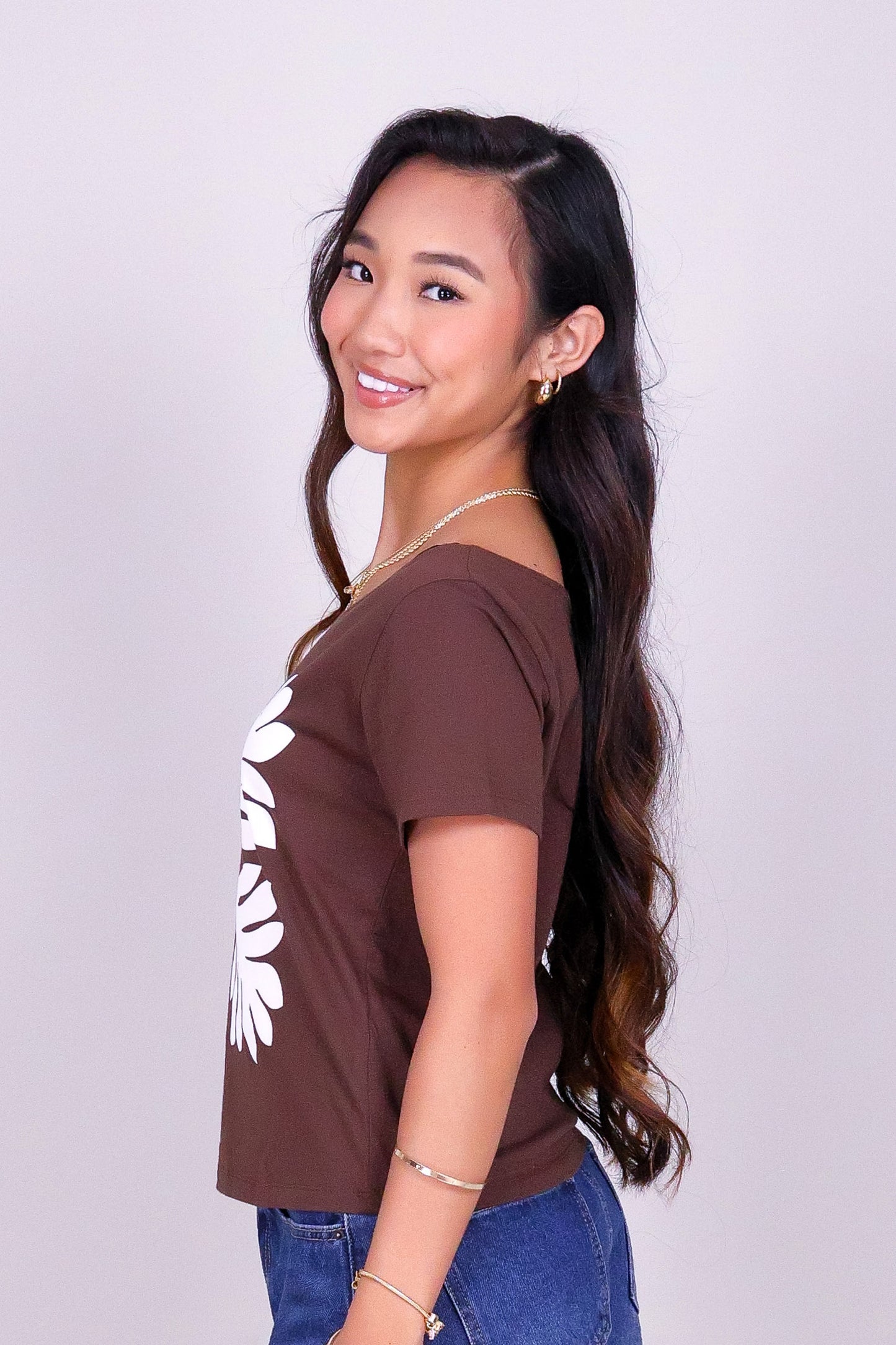 LAUAE QUILT OFF SHOULDER TEE