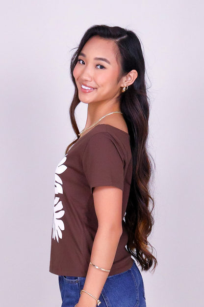 LAUAE QUILT OFF SHOULDER TEE