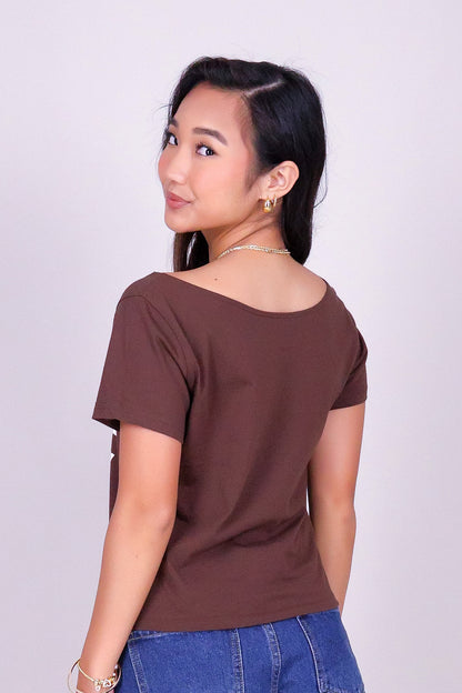 LAUAE QUILT OFF SHOULDER TEE