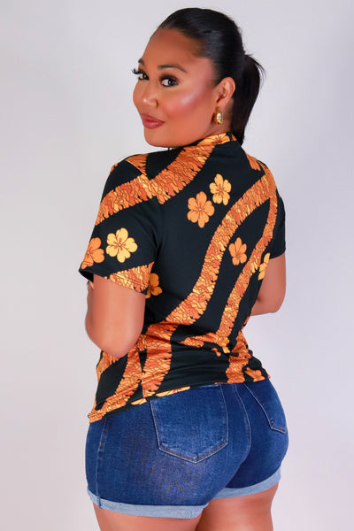 Jeans Warehouse Hawaii - PLUS PRINTED S/S - ILIMA TOP | By LUZ