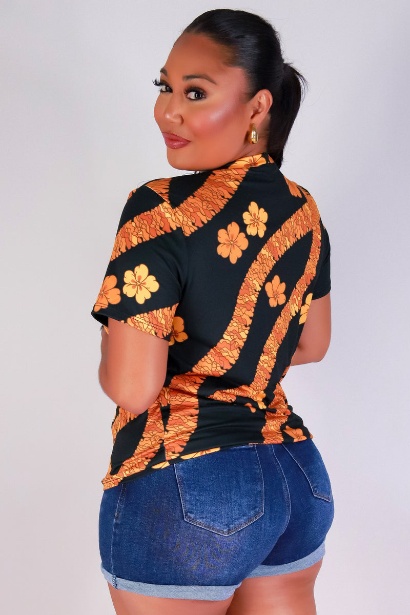 Jeans Warehouse Hawaii - PLUS PRINTED S/S - ILIMA TOP | By LUZ