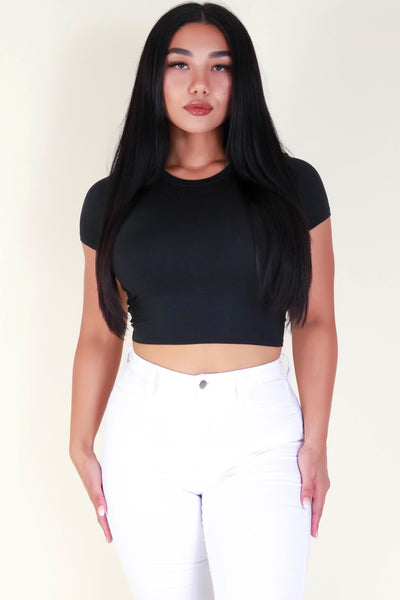 Jeans Warehouse Hawaii - S/S SOLID BASIC - CAN'T FORGET CROP TOP | By POPULAR 21