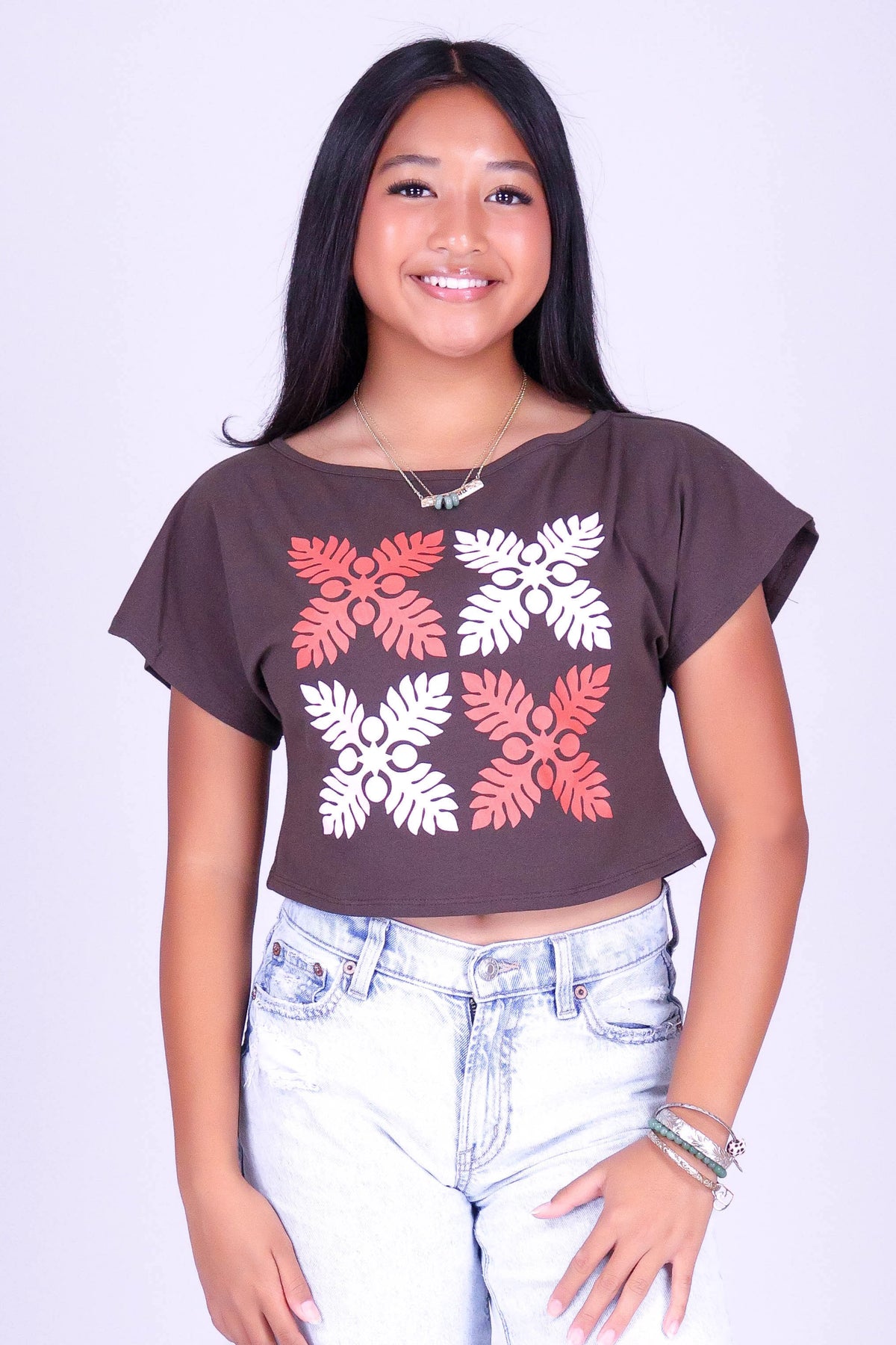 4 ULU QUILT OFF SHOULDER TEE | KIDS SIZE 8-16