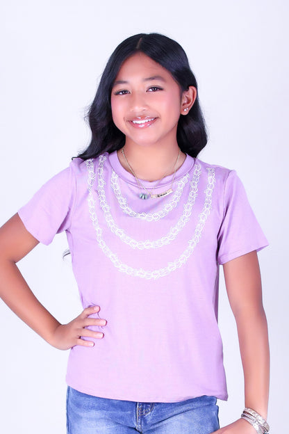 3 STRAND OUTLINE PIKAKE LEI TEE | KIDS SIZE 2-16