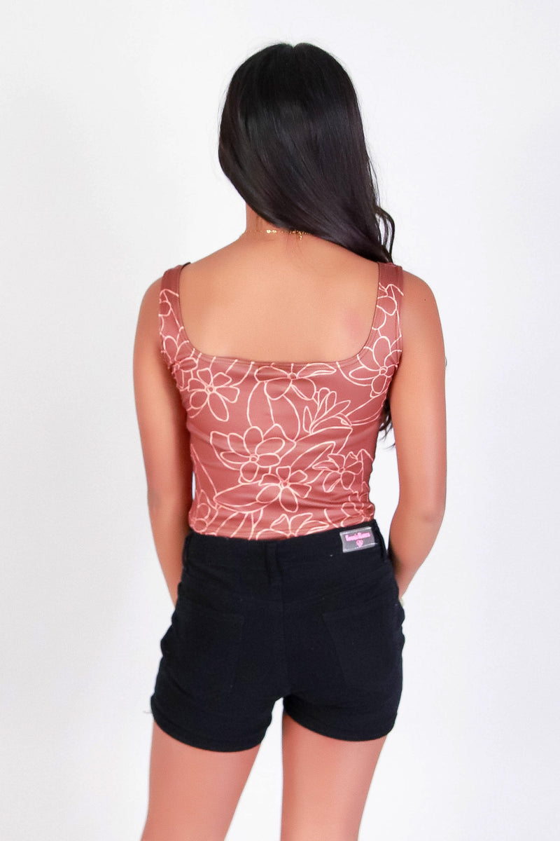 GARDENIA SQUARE NECK TANK TOP | KIDS SIZE 2-16