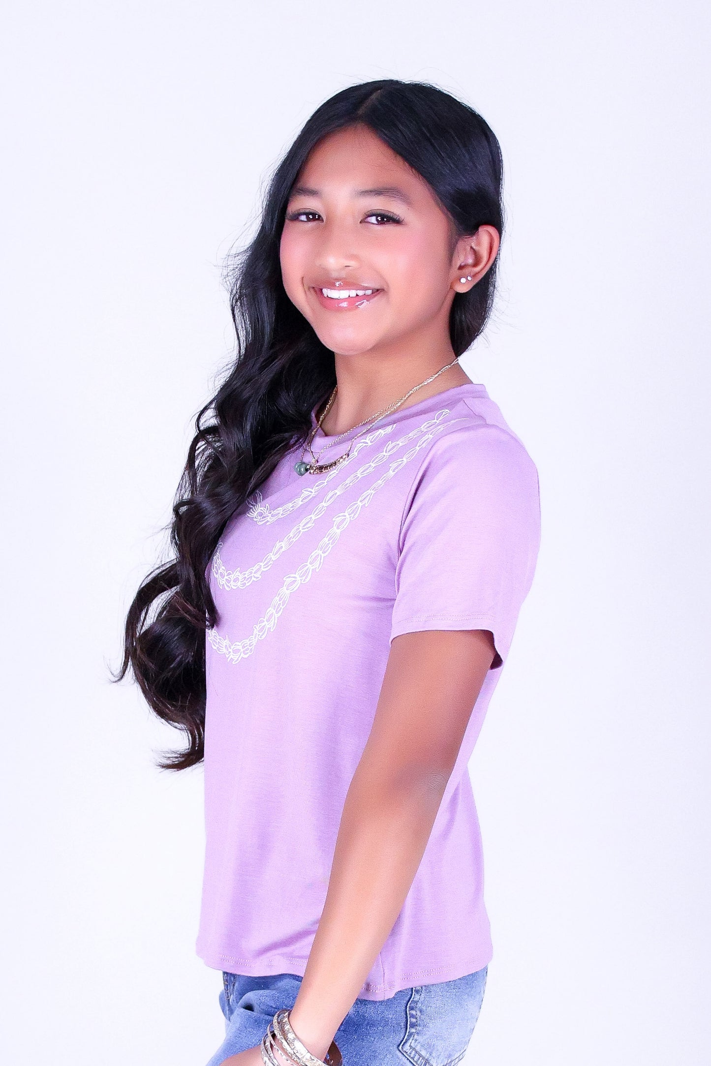 3 STRAND OUTLINE PIKAKE LEI TEE | KIDS SIZE 2-16