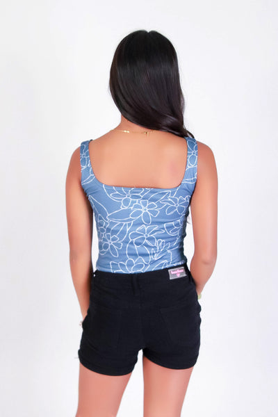 GARDENIA SQUARE NECK TANK TOP | KIDS SIZE 2-16