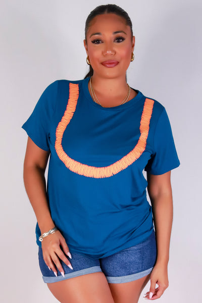 Jeans Warehouse Hawaii - PLUS S/S SCREENS - ILIMA LEI TEE | By LUZ