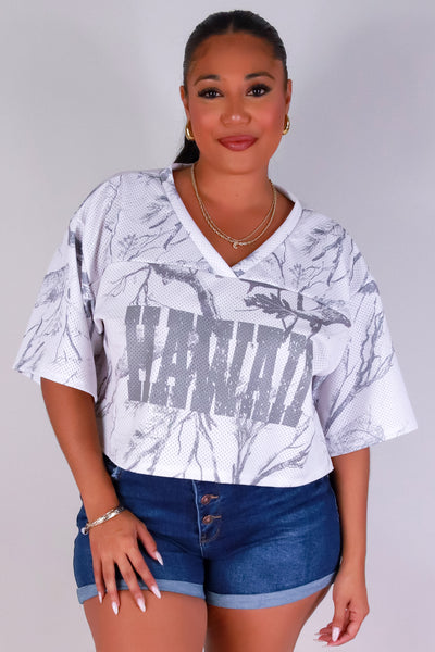 Jeans Warehouse Hawaii - PLUS S/S PRINT WOVEN TOPS - HAWAII HUNTING CAMO JERSEY | By YELLOW CABBAGE