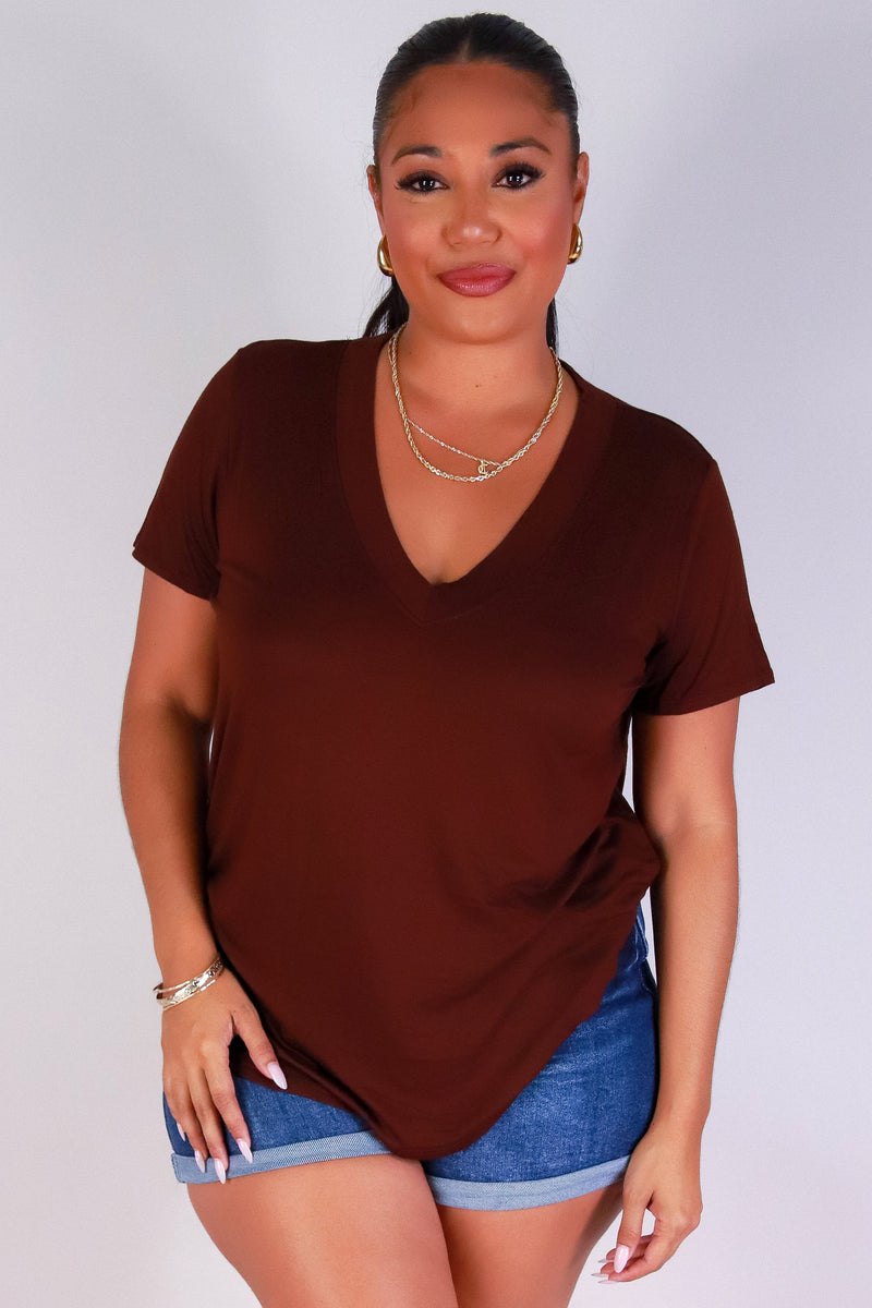 Jeans Warehouse Hawaii - PLUS S/S Knit Top - FLOW WITH IT TOP | By CRESCITA APPAREL/SHINE I