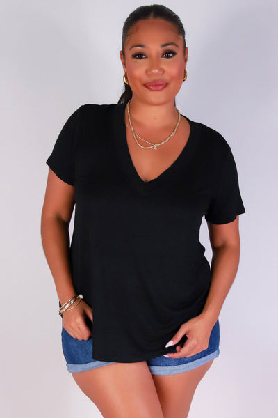 Jeans Warehouse Hawaii - PLUS S/S Knit Top - FLOW WITH IT TOP | By CRESCITA APPAREL/SHINE I