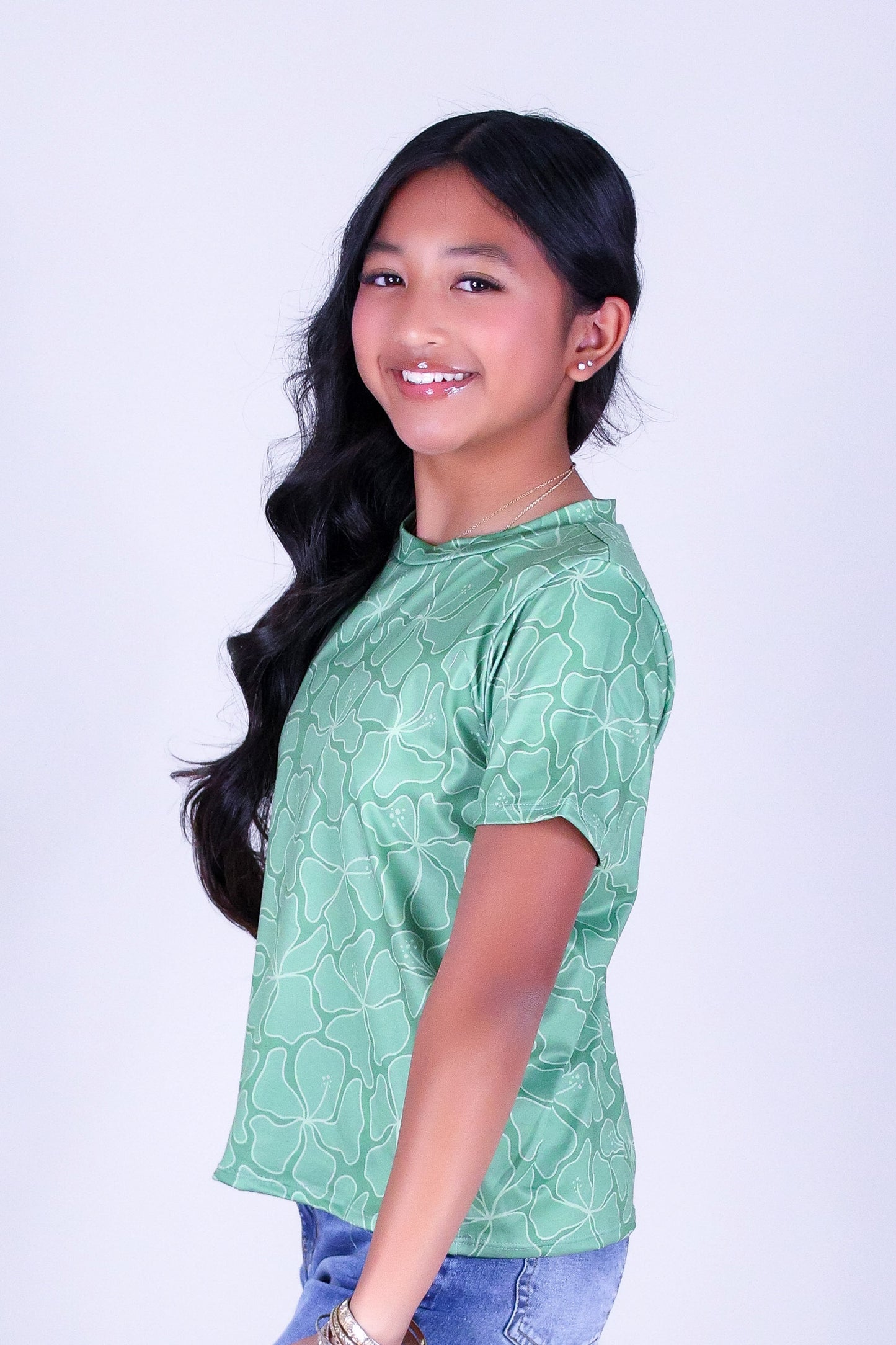 WAVY HIBISCUS TOP | KIDS SIZE 2-16