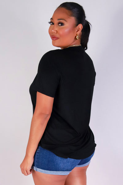 Jeans Warehouse Hawaii - PLUS S/S Knit Top - FLOW WITH IT TOP | By CRESCITA APPAREL/SHINE I