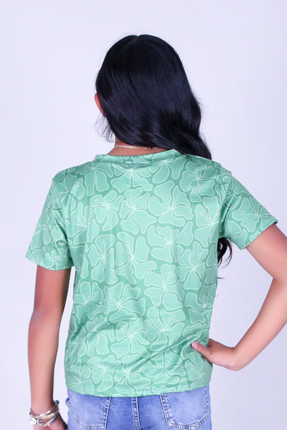 WAVY HIBISCUS TOP | KIDS SIZE 2-16