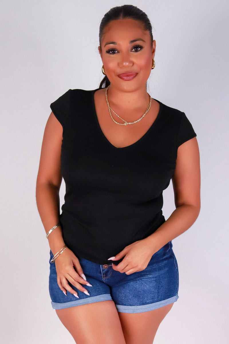 Jeans Warehouse Hawaii - PLUS S/S Knit Top - CASUAL CHARM TOP | By CRESCITA APPAREL/SHINE I
