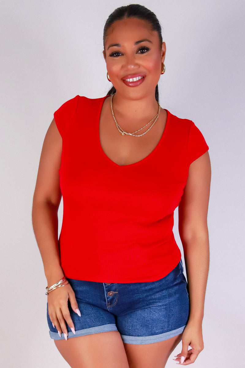 Jeans Warehouse Hawaii - PLUS S/S Knit Top - CASUAL CHARM TOP | By CRESCITA APPAREL/SHINE I