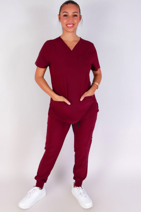 BE PATIENT WITH ME SCRUB TOP