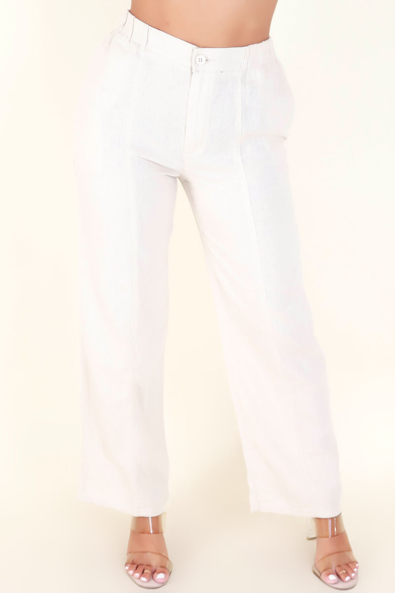 Jeans Warehouse Hawaii - SOLID WOVEN PANTS - LAZY DAYS PANTS | By AMBIANCE APPAREL