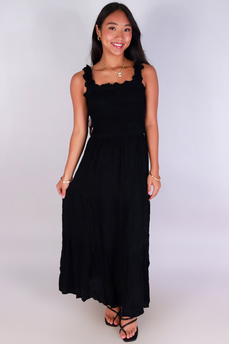 Jeans Warehouse Hawaii - S/L LONG SOLID DRESSES - SUNLIT ESCAPE MAXI DRESS | By PAPERMOON/ B_ENVIED