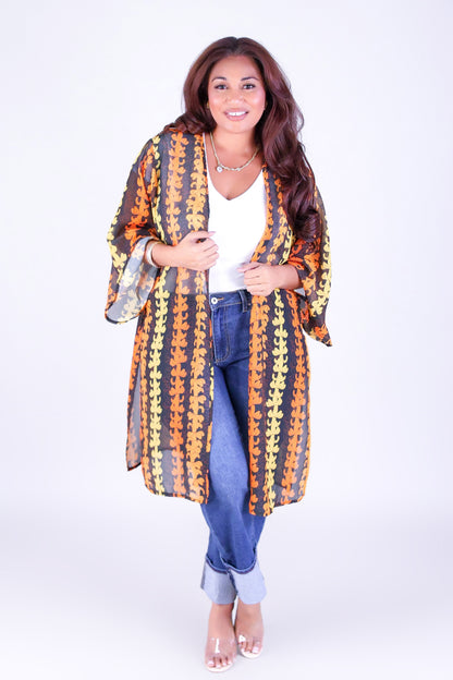 PUAKENIKENI OUTLINE CHIFFON CARDIGAN