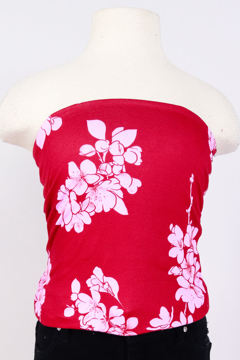 Jeans Warehouse Hawaii - S/S PRINT TOPS 4-6X - SAKURA TUBE TOP | KIDS SIZE 4-6X | By LUZ