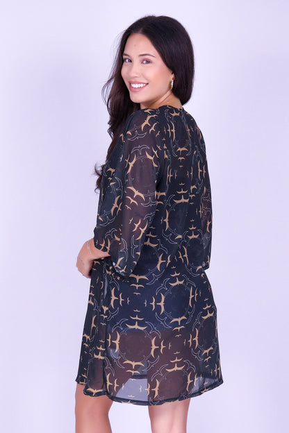 IWA CIRCLE CHIFFON CARDIGAN
