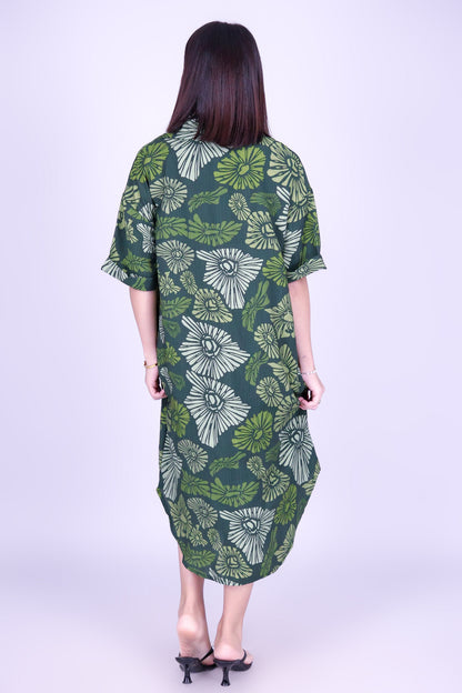 ISLAND OPIHI SHELLS BUTTON DOWN DRESS