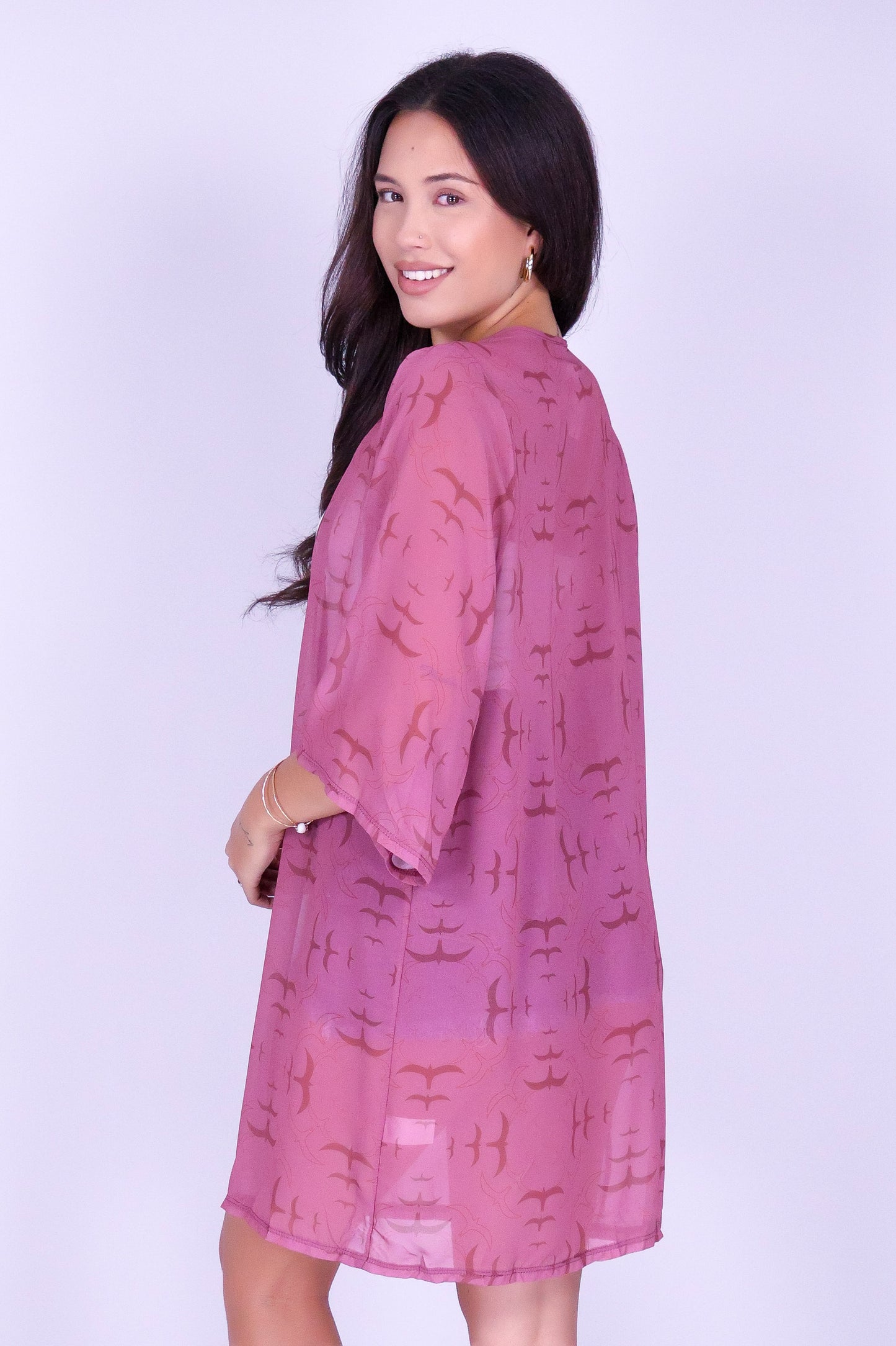IWA CIRCLE CHIFFON CARDIGAN