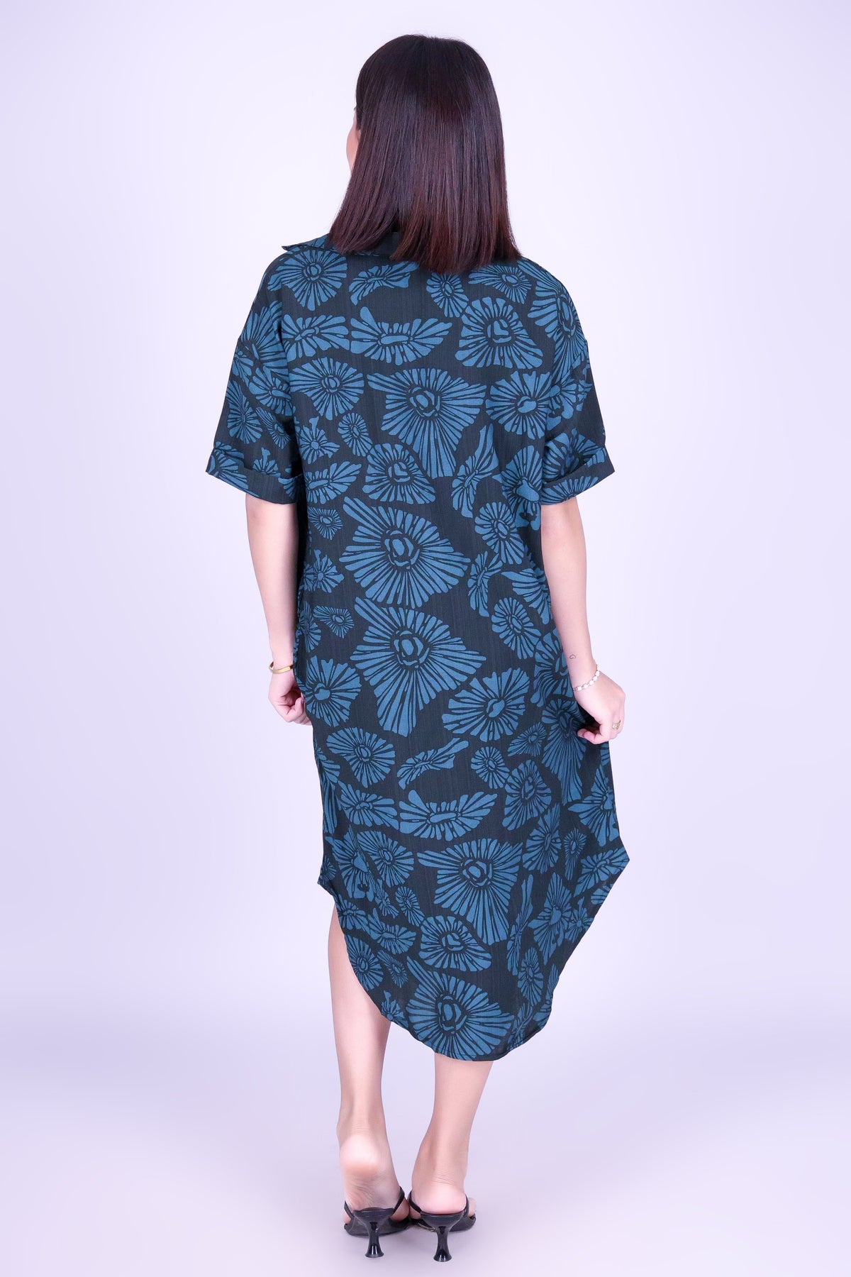 ISLAND OPIHI SHELLS BUTTON DOWN DRESS