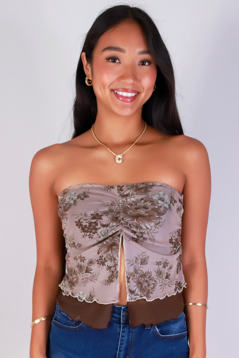 Jeans Warehouse Hawaii - SL PRINT - SWEET ILLUSION MESH TUBE TOP | By PAPERMOON/ B_ENVIED