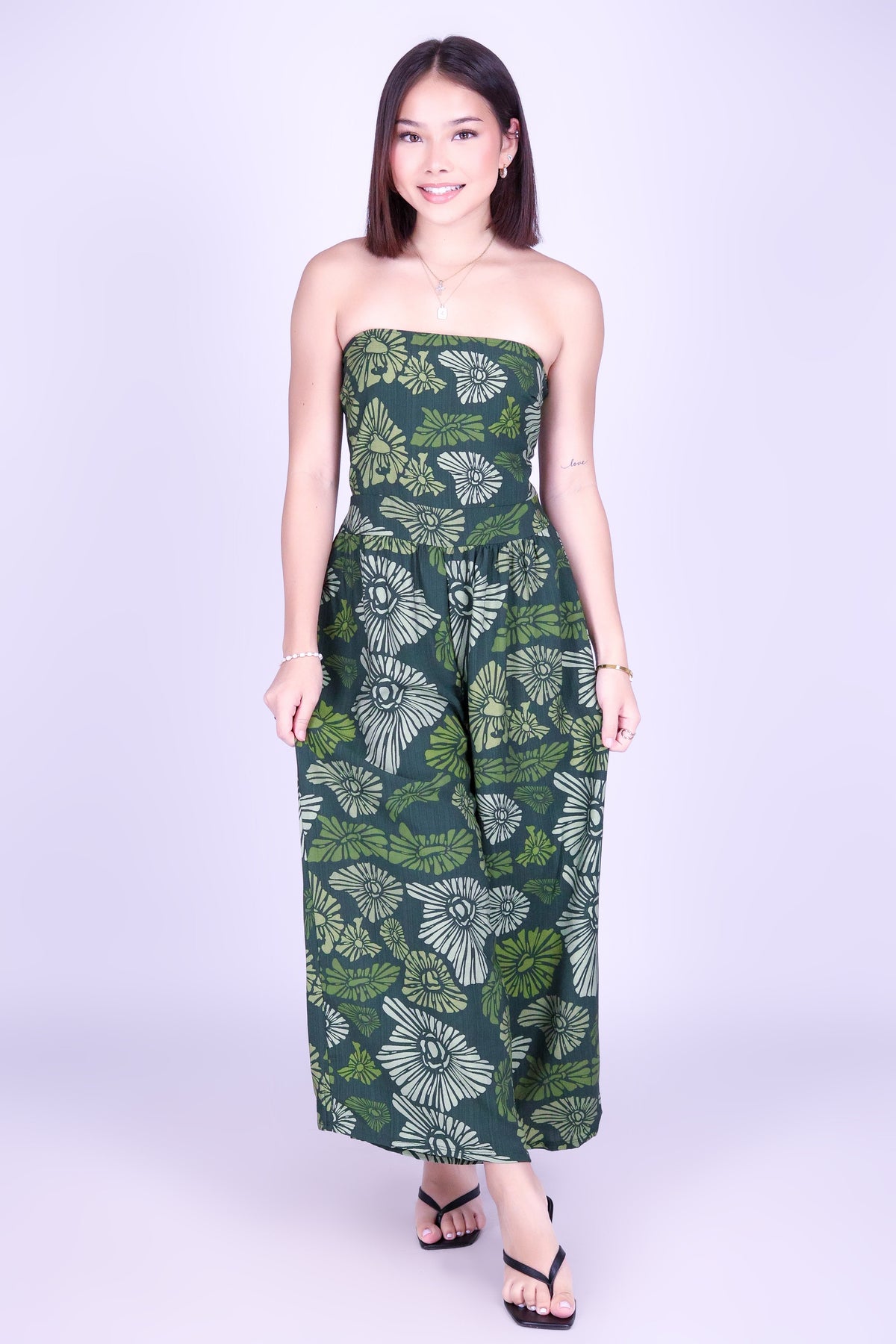 ISLAND OPIHI SHELLS TIE BACK JUMPSUIT
