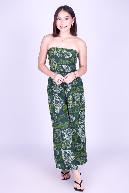 ISLAND OPIHI SHELLS TIE BACK JUMPSUIT