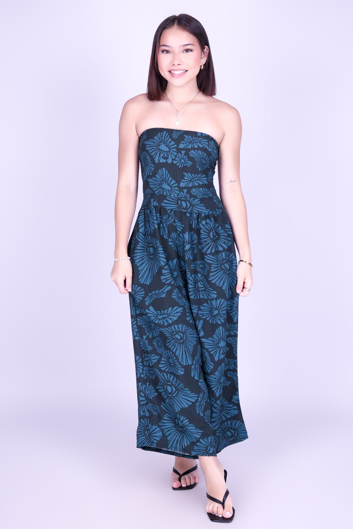 ISLAND OPIHI SHELLS TIE BACK JUMPSUIT