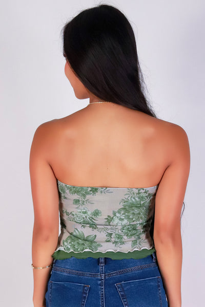 Jeans Warehouse Hawaii - SL PRINT - SWEET ILLUSION MESH TUBE TOP | By PAPERMOON/ B_ENVIED