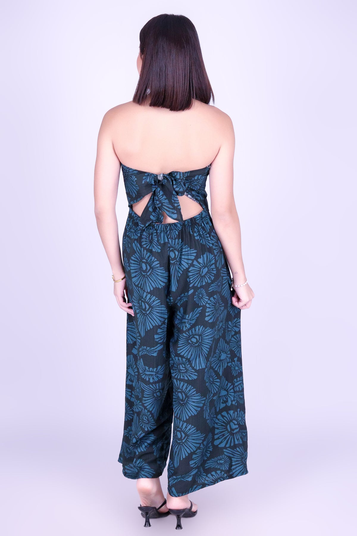 ISLAND OPIHI SHELLS TIE BACK JUMPSUIT