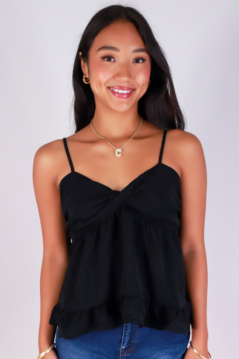 Jeans Warehouse Hawaii - TANK SOLID WOVEN DRESSY TOPS - MOMENTS MADE TOP | By PAPERMOON/ B_ENVIED