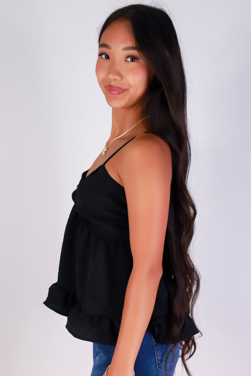 Jeans Warehouse Hawaii - TANK SOLID WOVEN DRESSY TOPS - MOMENTS MADE TOP | By PAPERMOON/ B_ENVIED