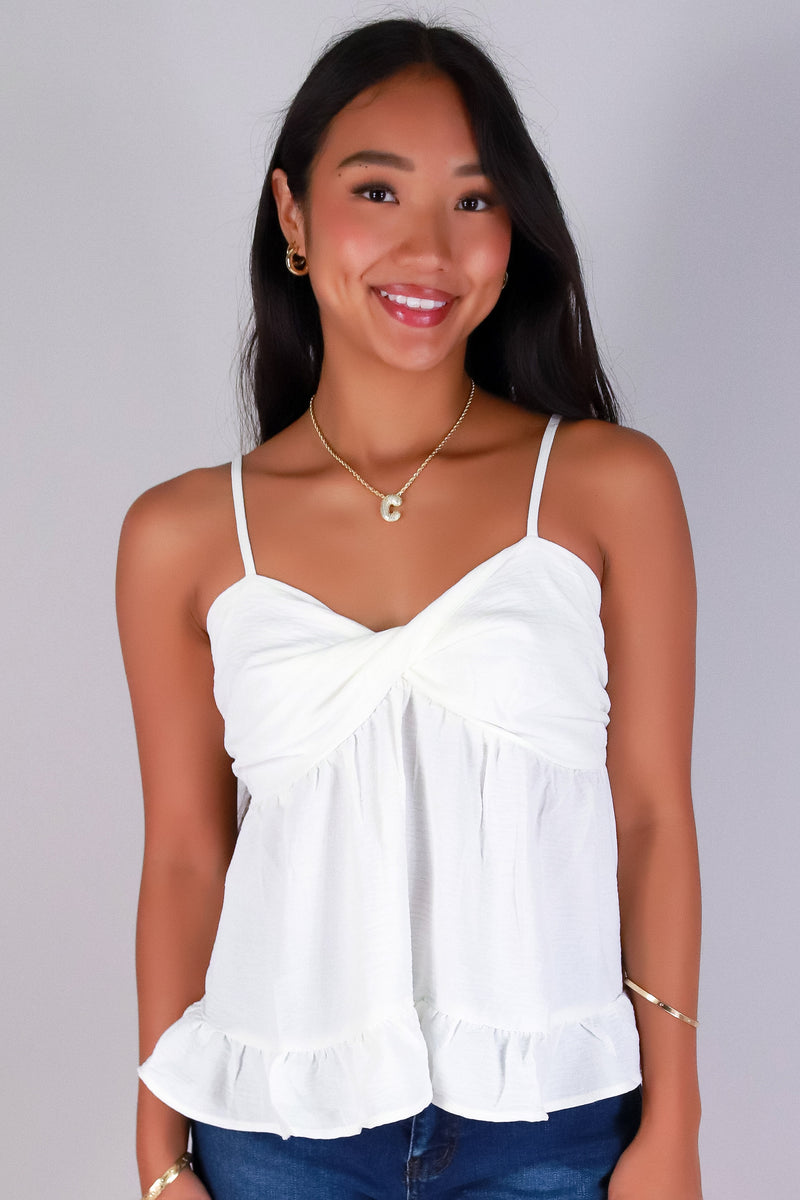 Jeans Warehouse Hawaii - TANK SOLID WOVEN DRESSY TOPS - MOMENTS MADE TOP | By PAPERMOON/ B_ENVIED