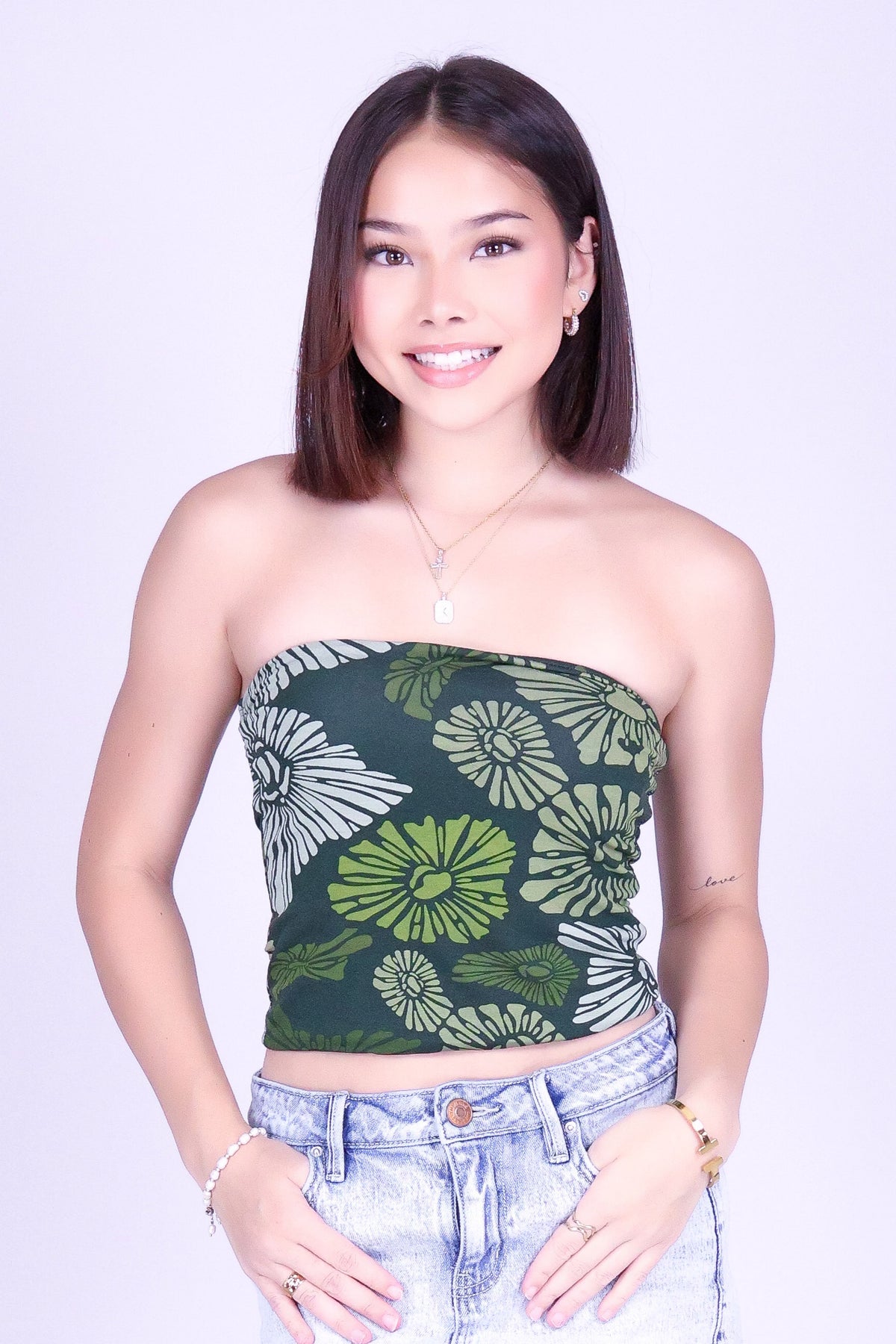 ISLAND OPIHI SHELLS CROP TUBE TOP